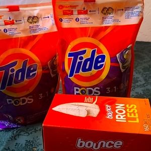 Tide and bounce sheets Laundry bundle